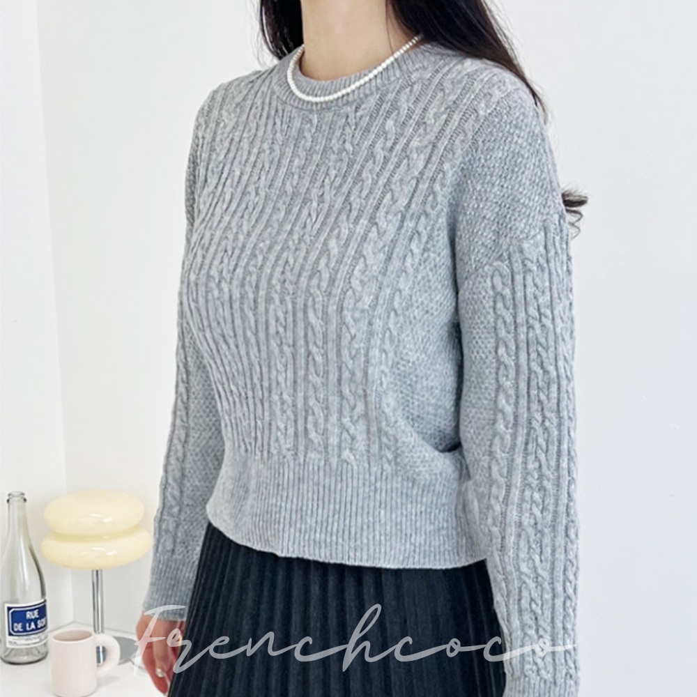 프렌치코코 깔끔한 미니멀 니트 런던 가을니트 (국내생산)