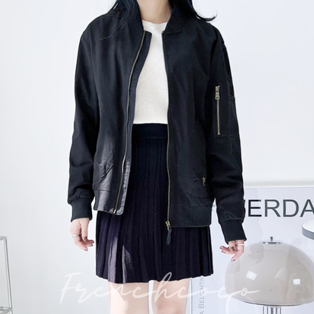 프렌치코코 여성용 블루종 항공점퍼 유니섹스 (국내생산)