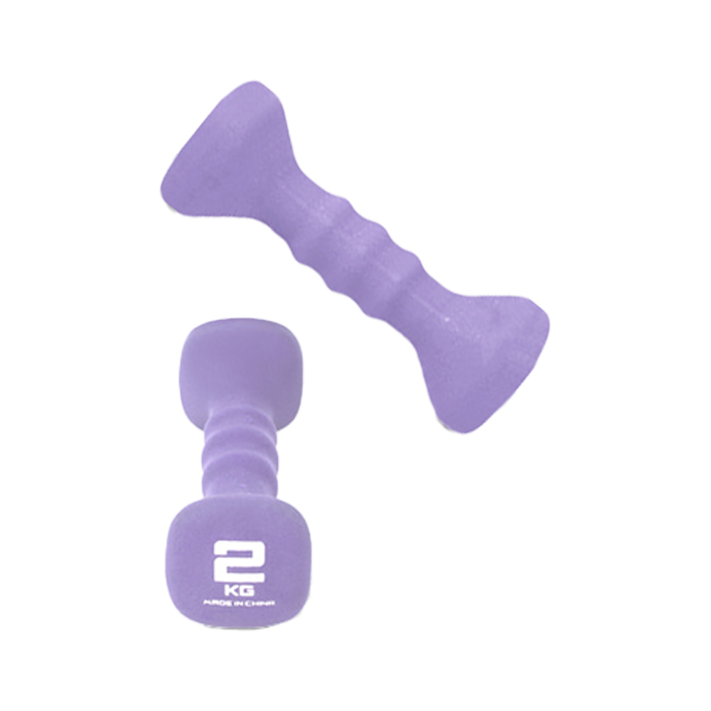 아이워너 네오프렌 사각 덤벨 2kg 라벤더 홈트 헬스 트레이닝 컬러 아령 - 상품 이미지