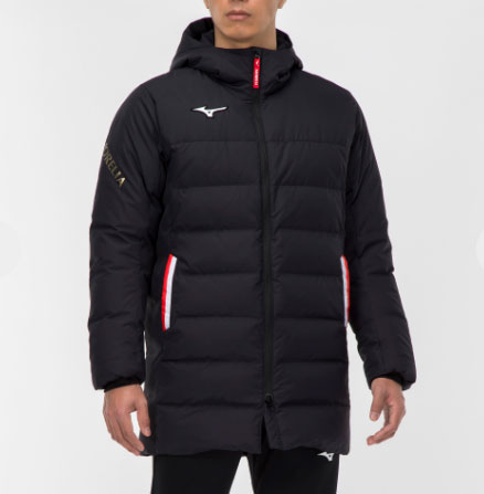 미즈노 MIZUNO 모렐리아 하프 다운 롱 패딩 코트 P2ME2502 블랙 - 상세 이미지 3