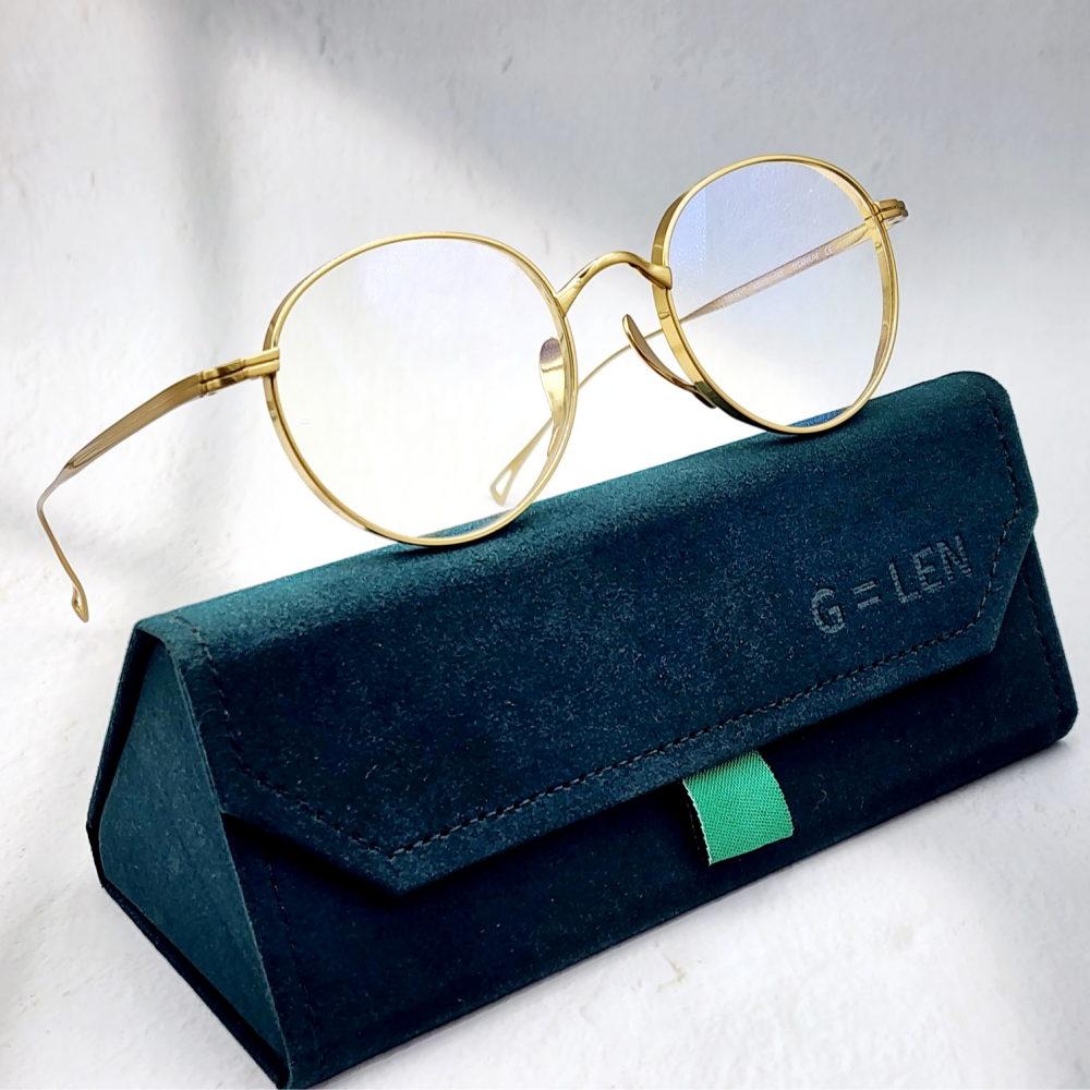 티타늄 안경테 긱시크 돋보기 코받침없는 블루라이트 안경 남자 여자 일본 명품