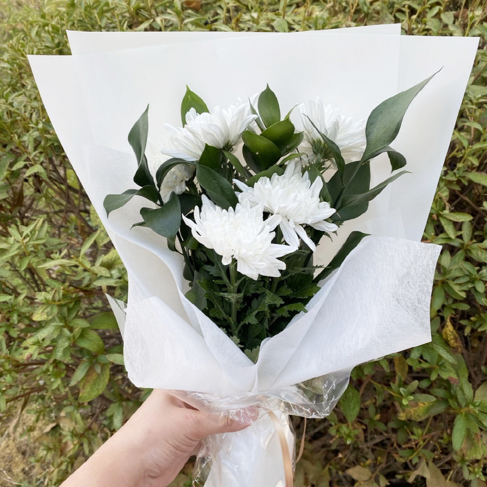 대국 생화 흰국화 추모 성묘꽃 납골당 꽃다발 생화택배 이미지 7