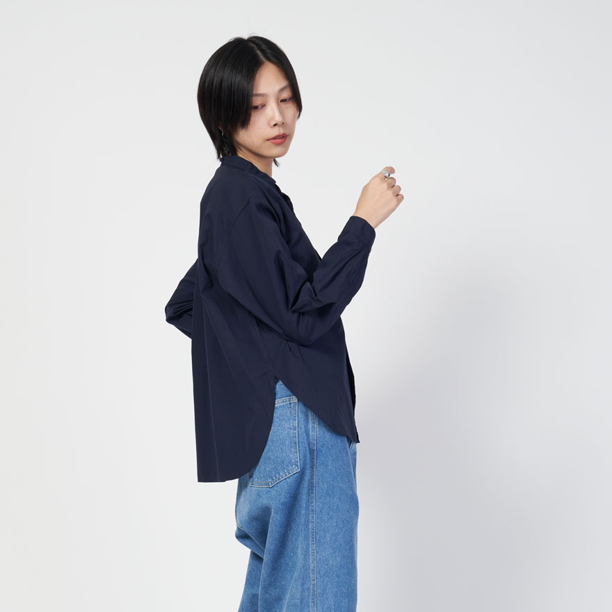 단톤 DANTON 여성 코튼 포플린 밴드 칼라 셔츠 DT-B0227 RPL 3컬러 - 상세 이미지 5