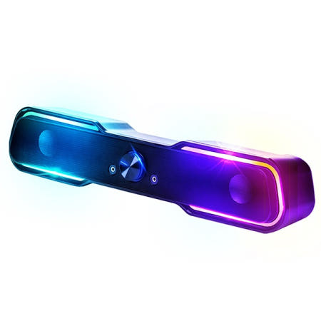 로이체 RGB LED 게이밍 PC 스피커 사운드바 RSB-G5000