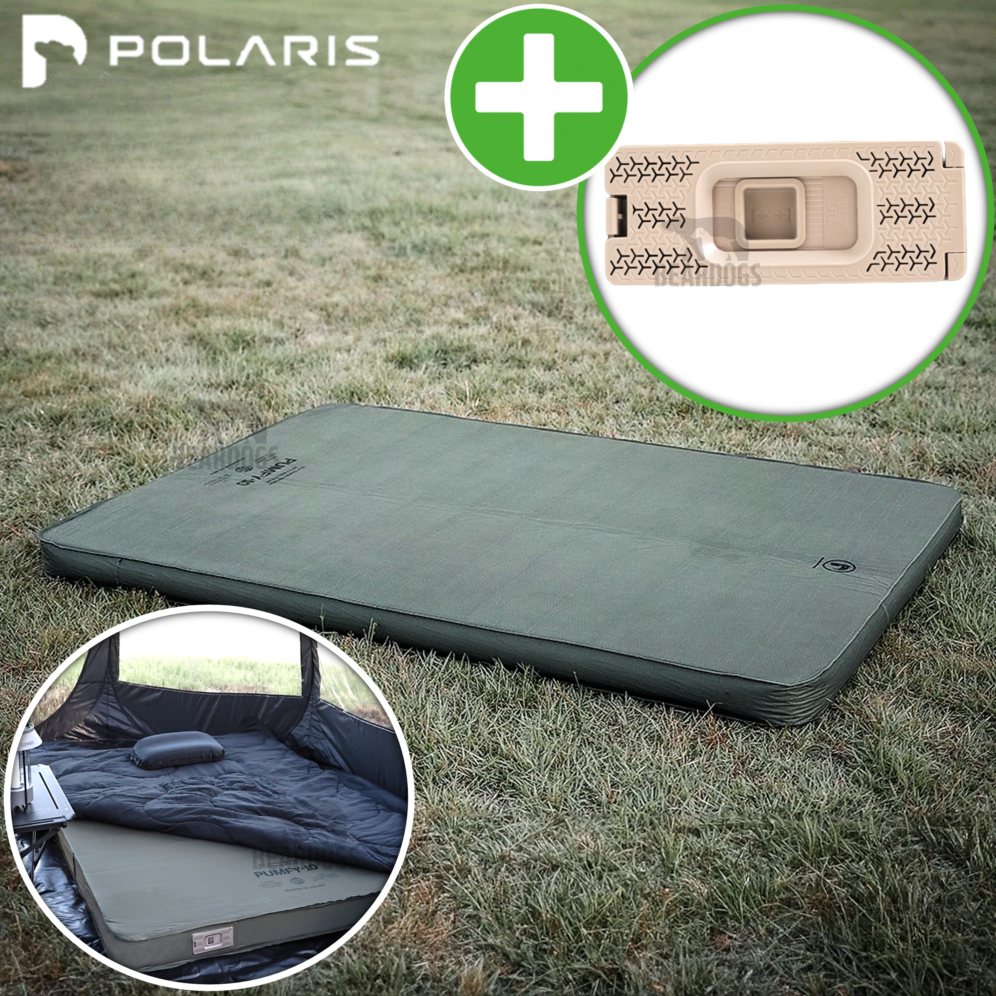 폴라리스 펌피 10 자충 에어 매트 펌프 베드 캠핑 자동 침대 더블