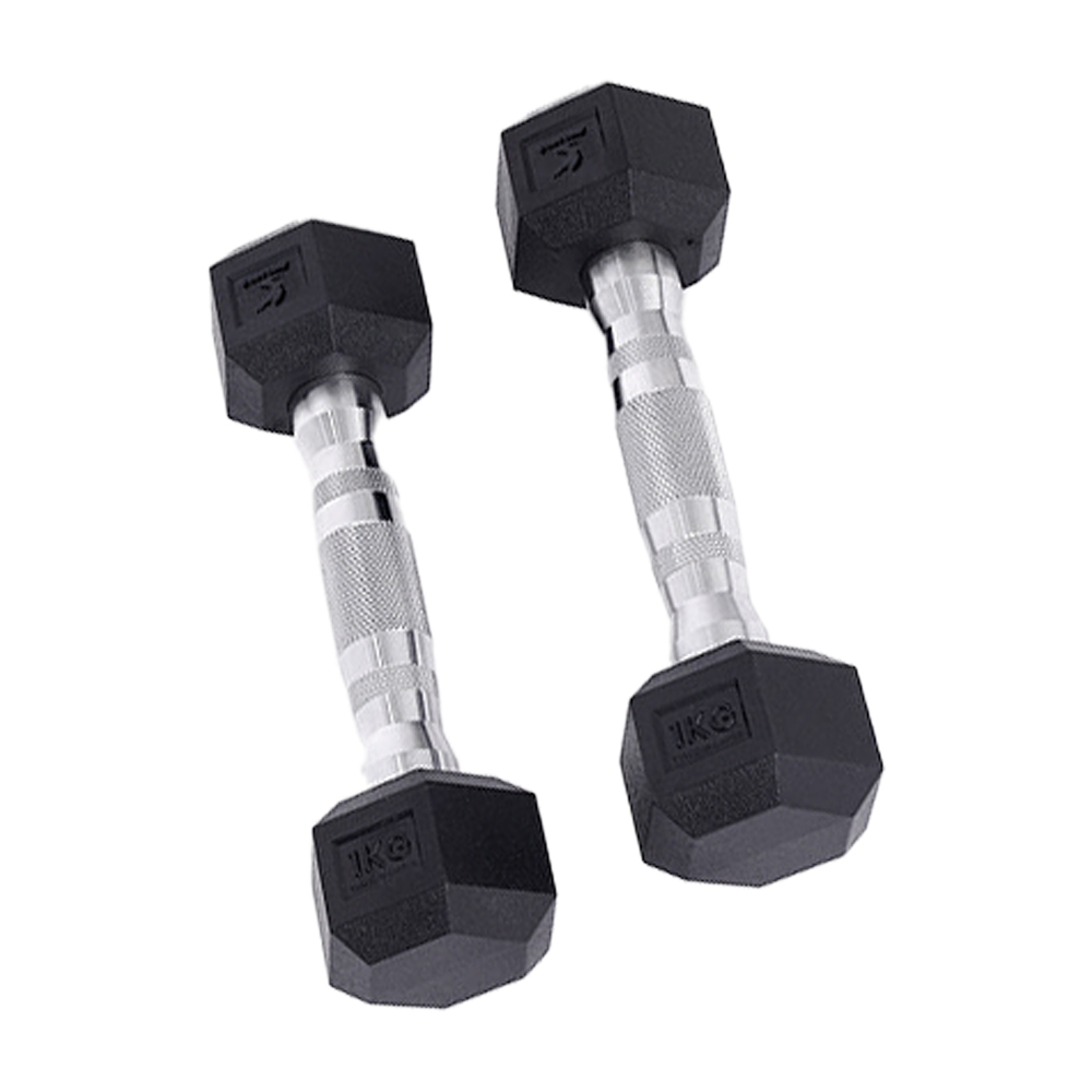 아이워너 육각헤드 PEV 쉐입 덤벨 1KG 홈트 헬스 트레이닝 아령 2개세트 - 상품 이미지