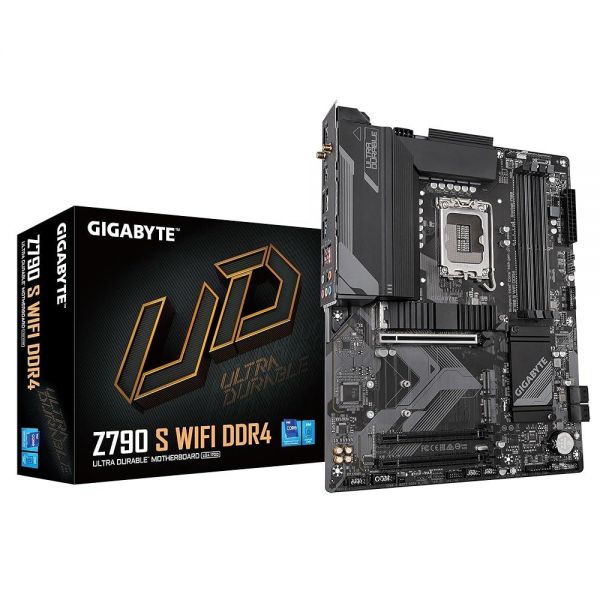 기가바이트 GIGABYTE Z790 S WiFi DDR4 LGA 1700 인텔 ATX 마더보드 트리플 M.2 PCIe 4.0 USB 3.2 Gen2 TypeC 2.5GbE LAN... 