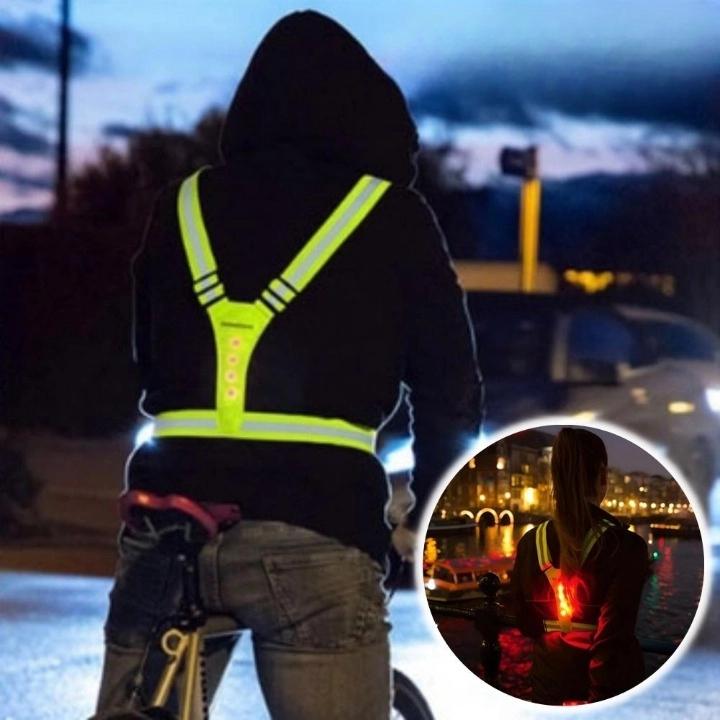 LED 자전거 반사 조끼 야간 자전거 야광 조끼 형광