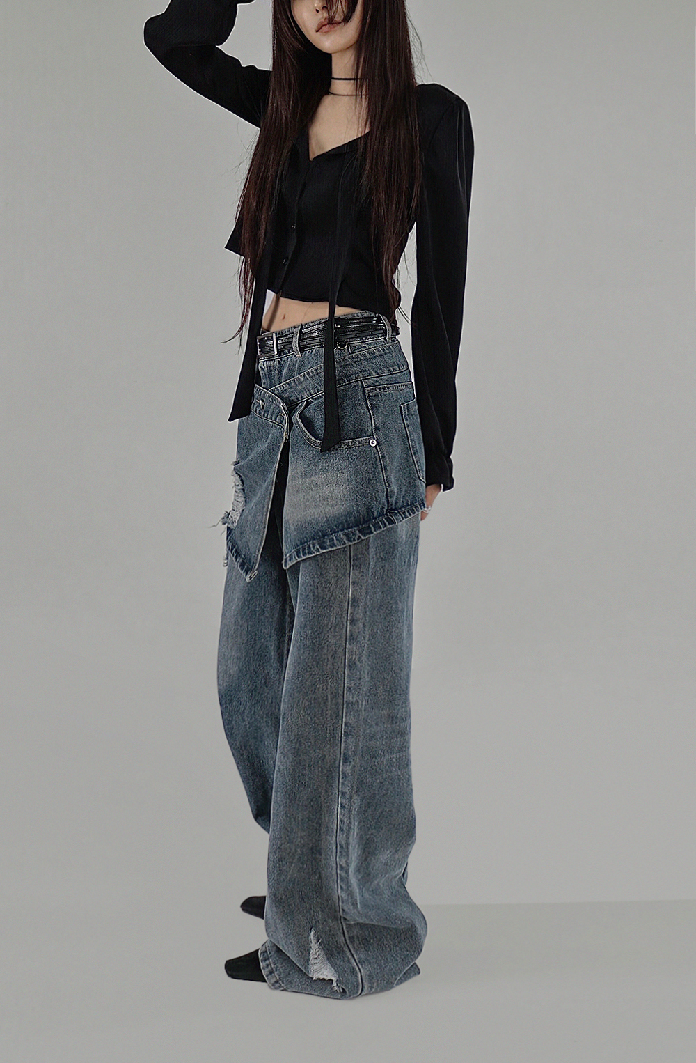 SUEDE DOUBLE TRENCH BELT LONG COAT 스웨이드 더블 트렌치 벨트 롱코트 (2COLORS) 상세 이미지 7