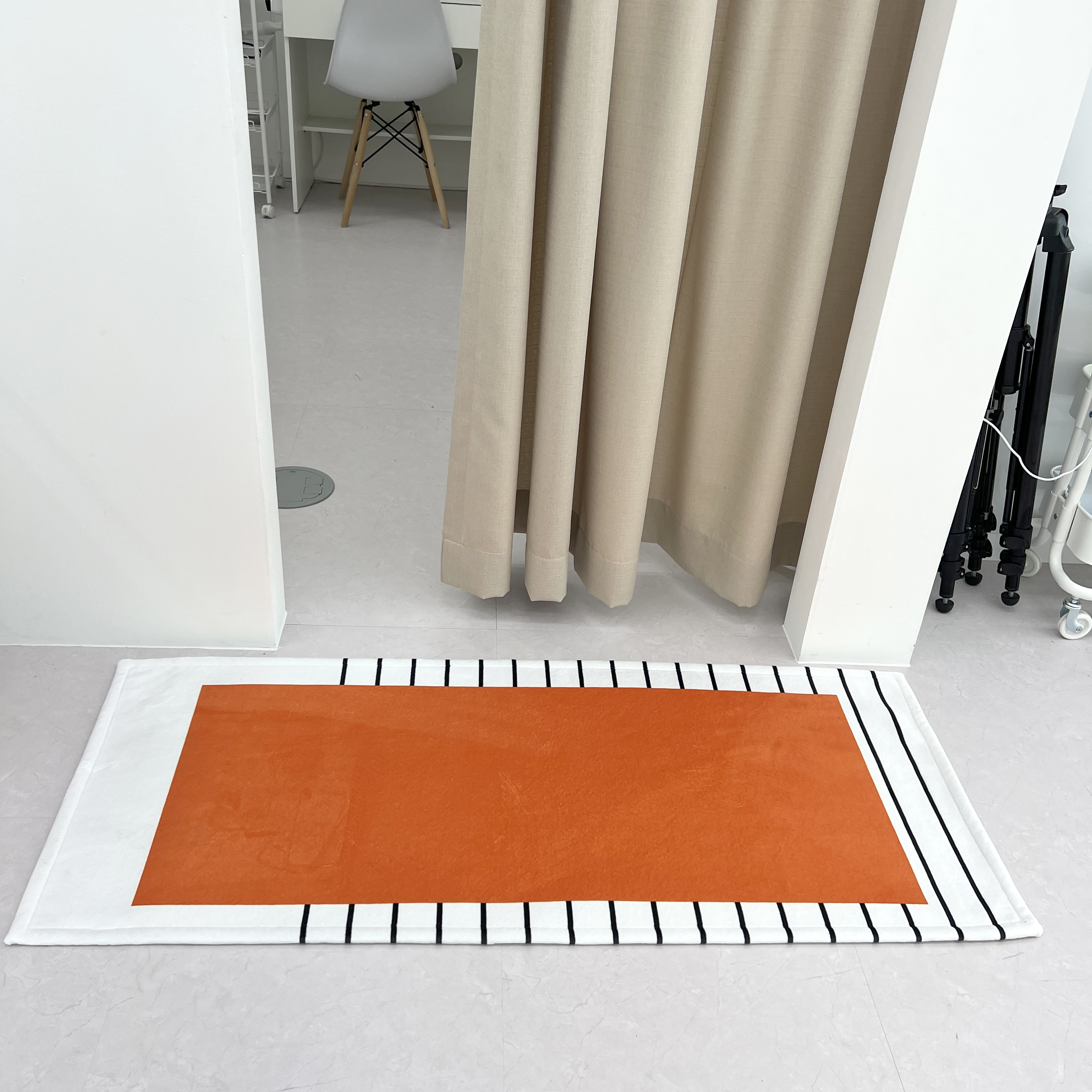 키 오렌지 no16 디자인 한 평 거실 단모 러그 발매트 스몰러그 (60x140cm) - 상세 이미지 5