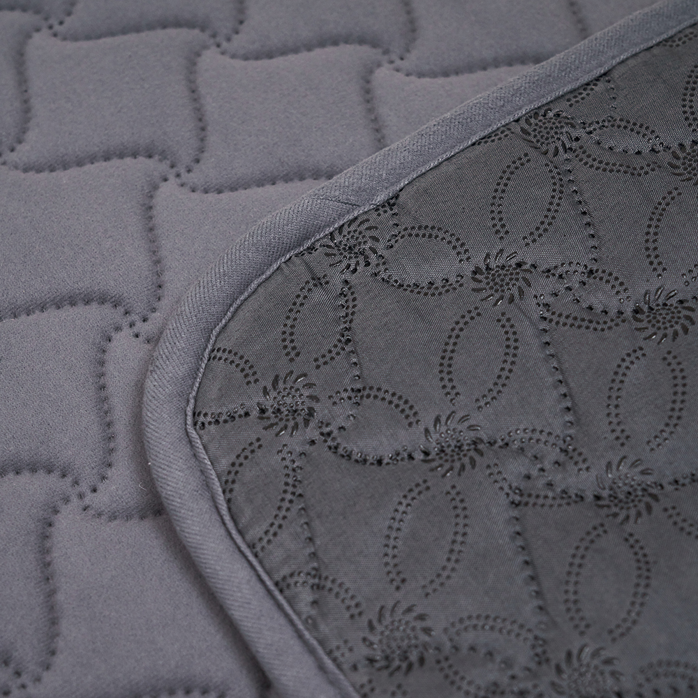 한일의료기 탄소매트 전기매트 온열매트 전자파없는 침대 전기장판 1인용 싱글 플라밍 그레이