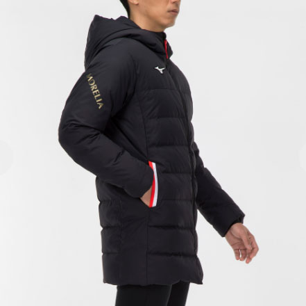 미즈노 MIZUNO 모렐리아 하프 다운 롱 패딩 코트 P2ME2502 블랙 - 상세 이미지 5