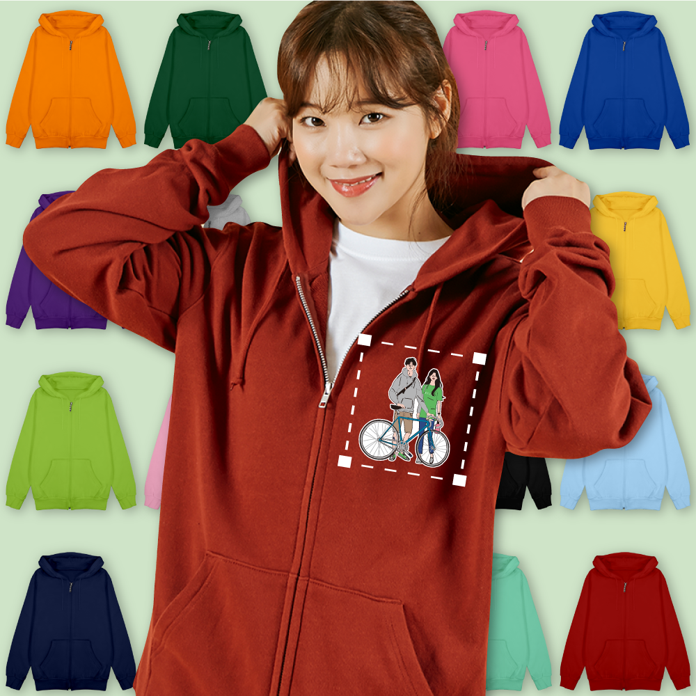 [인쇄비포함] 티셔츠 주문 제작 후드 집업 단체티 소량 프린팅 커스텀 인쇄