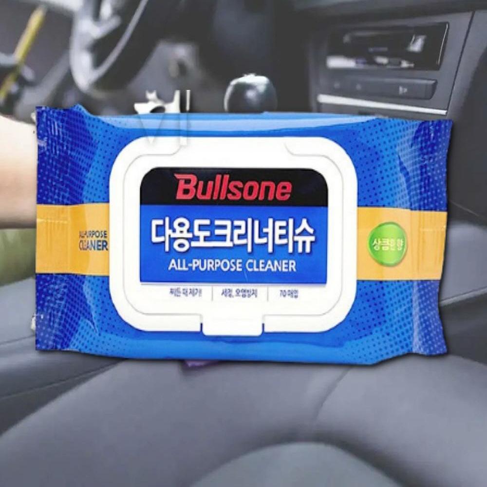 차량용 다용도 티슈 찌든때물티슈 주방 청소 물티슈 70매 - 상품 이미지