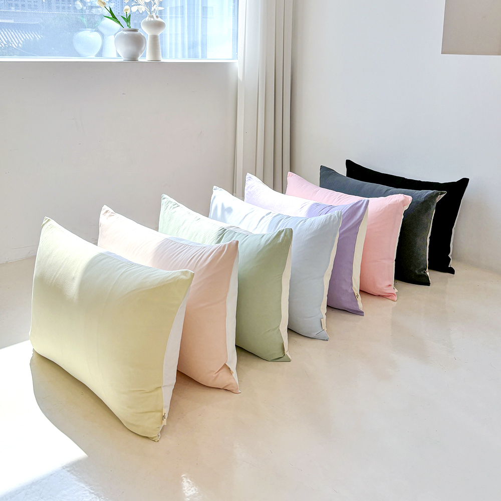 1+1 부드러운 디어마이 리버서블 워싱 베개커버 2장 라벤더 가든, 50x70cm