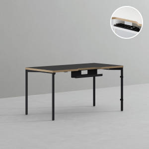 데스커 컴퓨터 책상 2.0 1400x700mm, 빈티지블랙 솔직 후기 | 실제 배치 사진 포함 - 상품 이미지 1