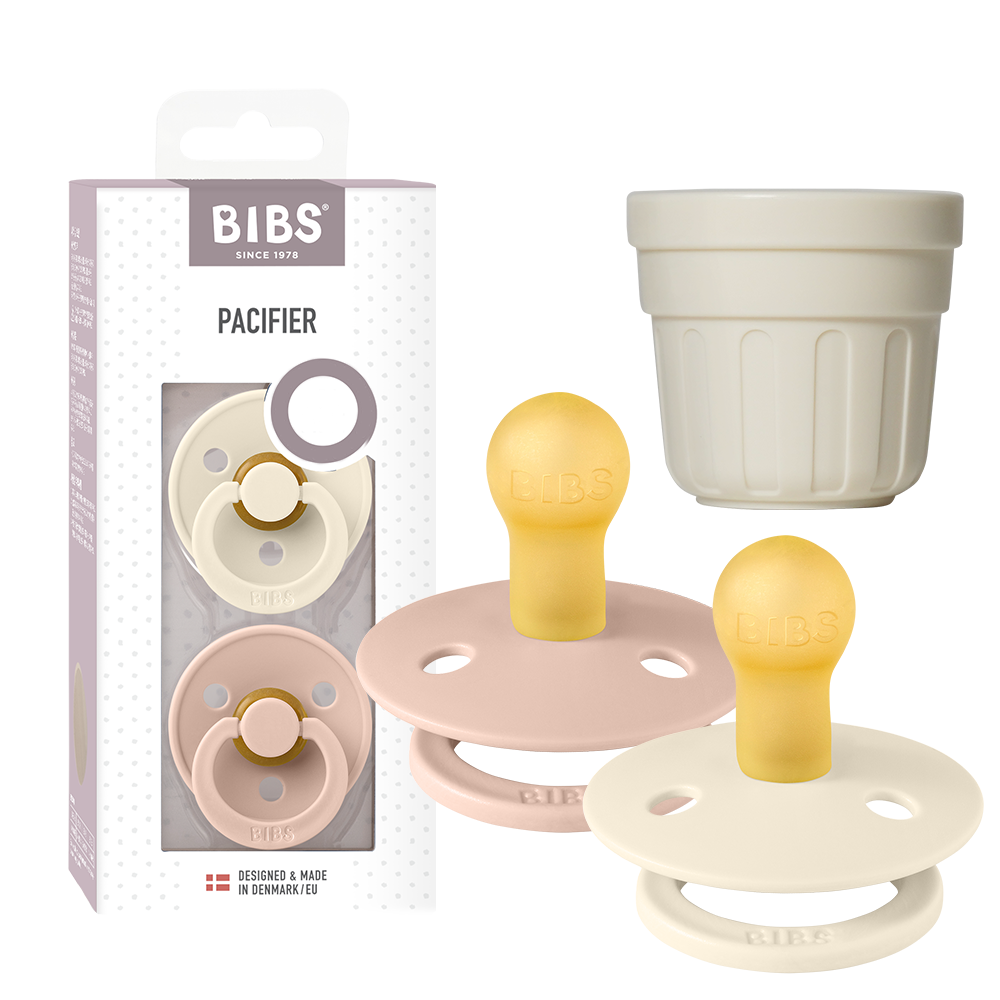 BIBS 빕스 컬러 천연고무 쪽쪽이 노리개 젖꼭지 2개입 1단계 2단계+보호캡(색상랜덤) - 상세 이미지 5