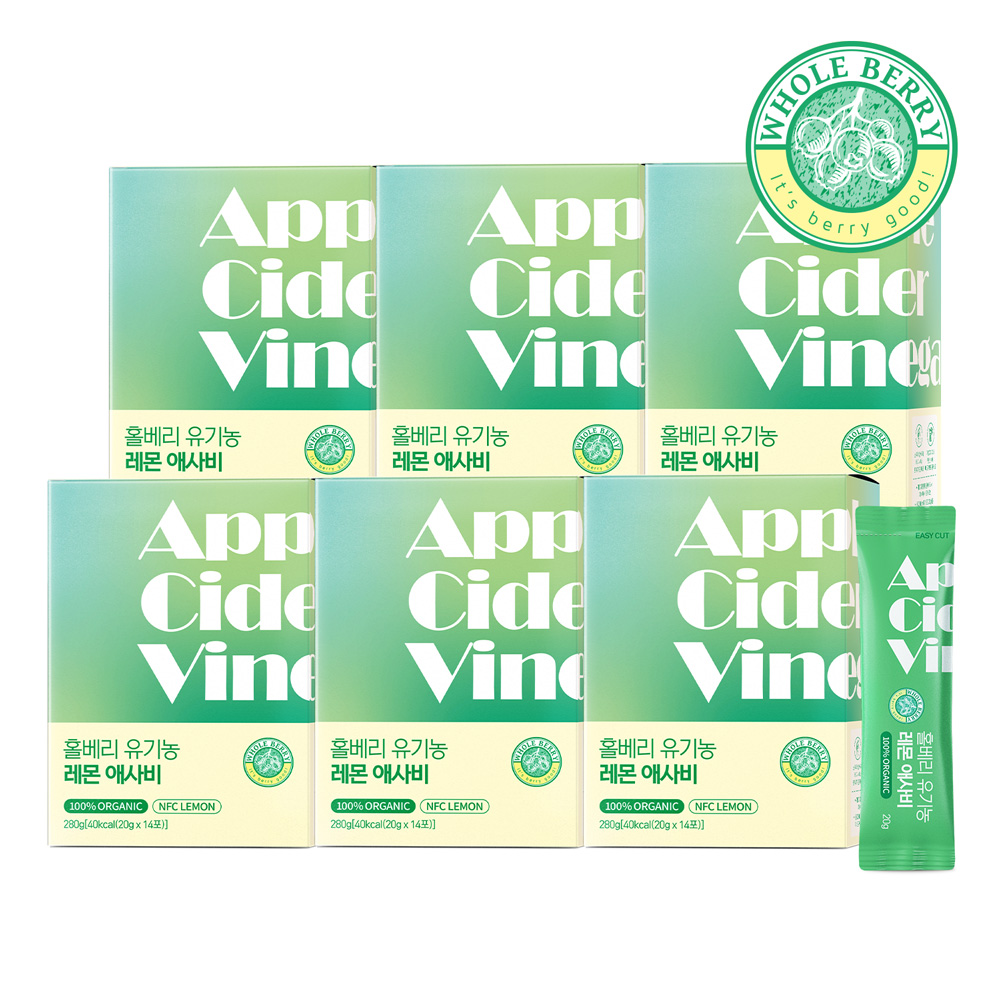 홀베리 유기농 레몬 애사비 6박스(20g, 총84포)