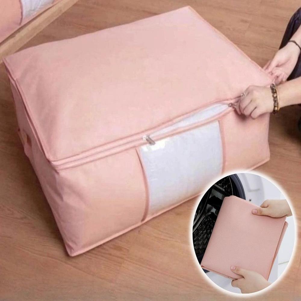 핑크 백 토퍼 보관 가방 매트리스 보관 가방 접이식