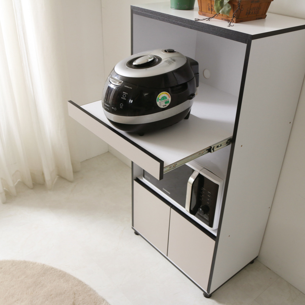 리우 밥솥장 밥솥레일 슬라이딩 에어프라이어 밥통 선반 600
