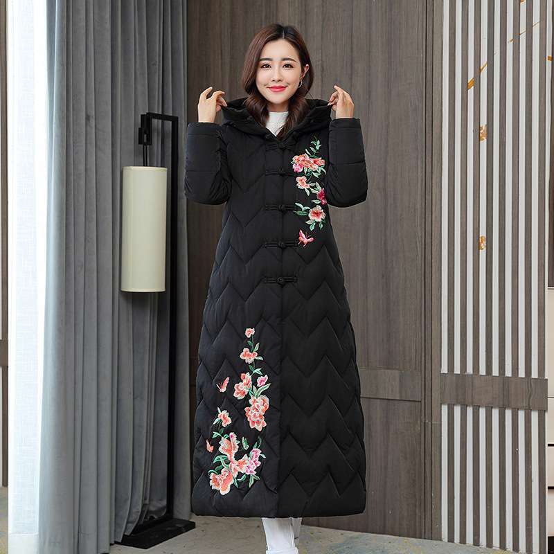 누빔 저고리 개량한복 두루마기 여성 롱 패딩 겨울 - 상세 이미지 2