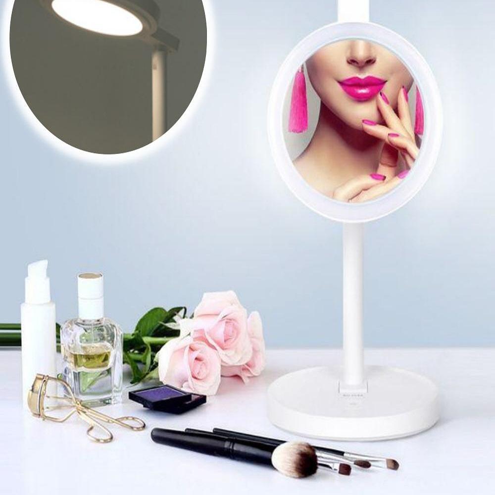 화장대 거울 탁상형 불들어오는 거울 화장 스탠드 LED - 메인 이미지