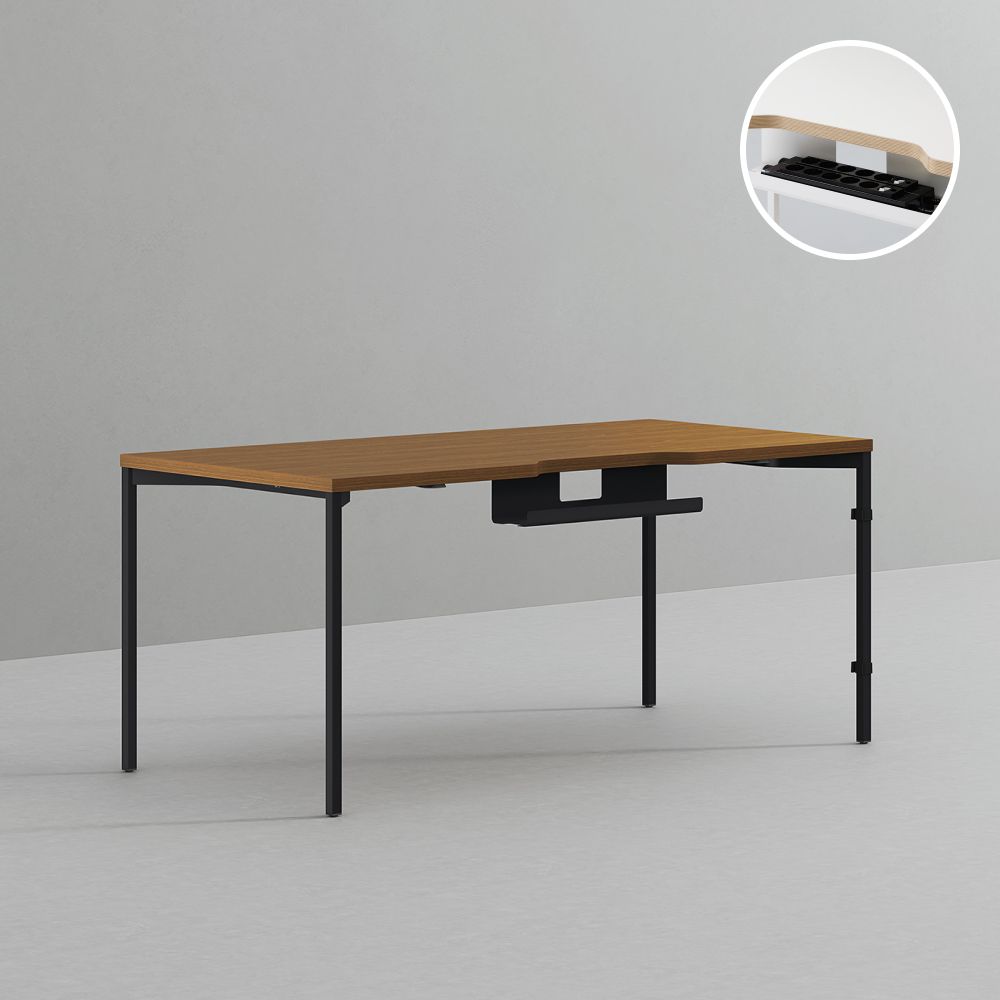 데스커 컴퓨터 책상 2.0 1600x800mm, 메이플+화이트 - 상세 이미지 3