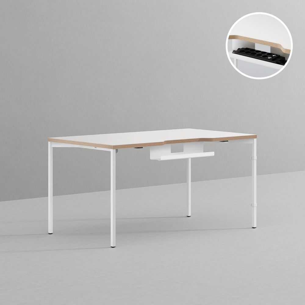데스커 컴퓨터 책상 2.0 1400x800mm, 모던아카시아 - 상세 이미지 5