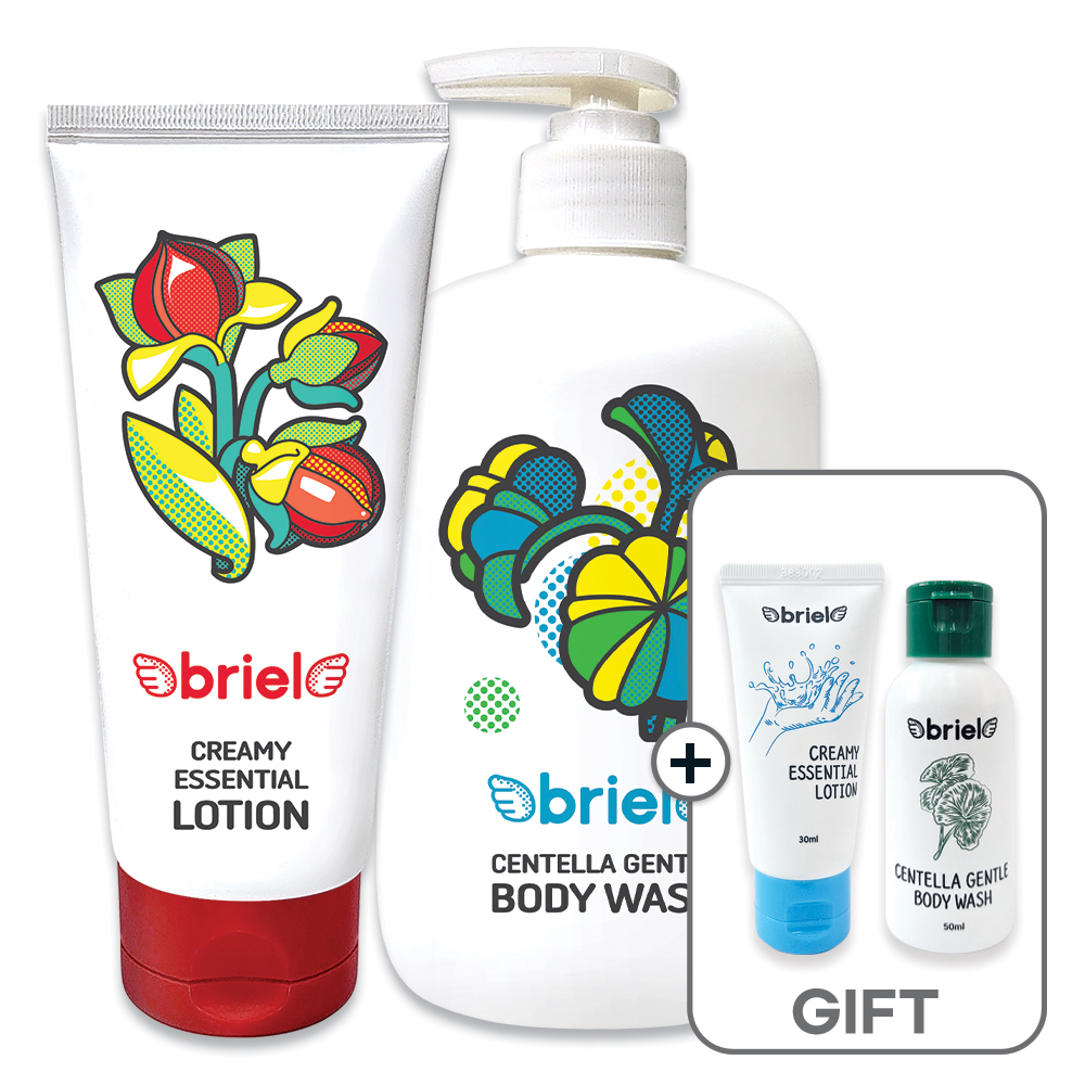 브리엘 아기 로션 유아 크리미 에센셜 로션 160ml+병풀 젠틀 바디워시 500ml - 상품 이미지
