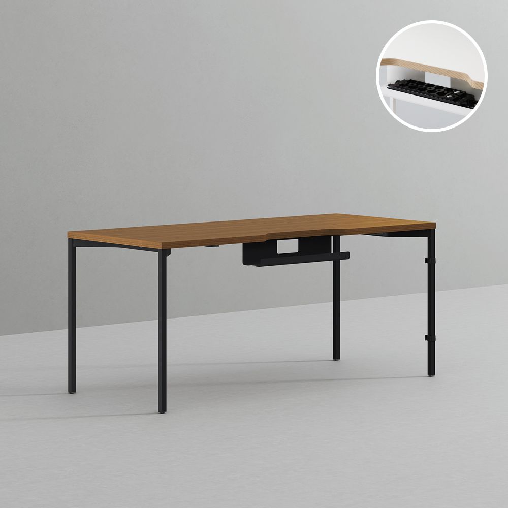 데스커 컴퓨터 책상 2.0 1600x700mm, 빈티지블랙 - 상세 이미지 2