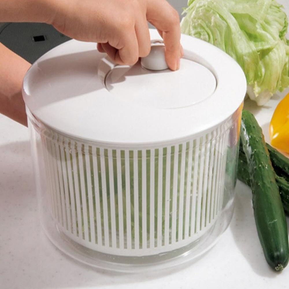 화이트 채소 스피너 가정용 식품 탈수기 야채 짜기 소형