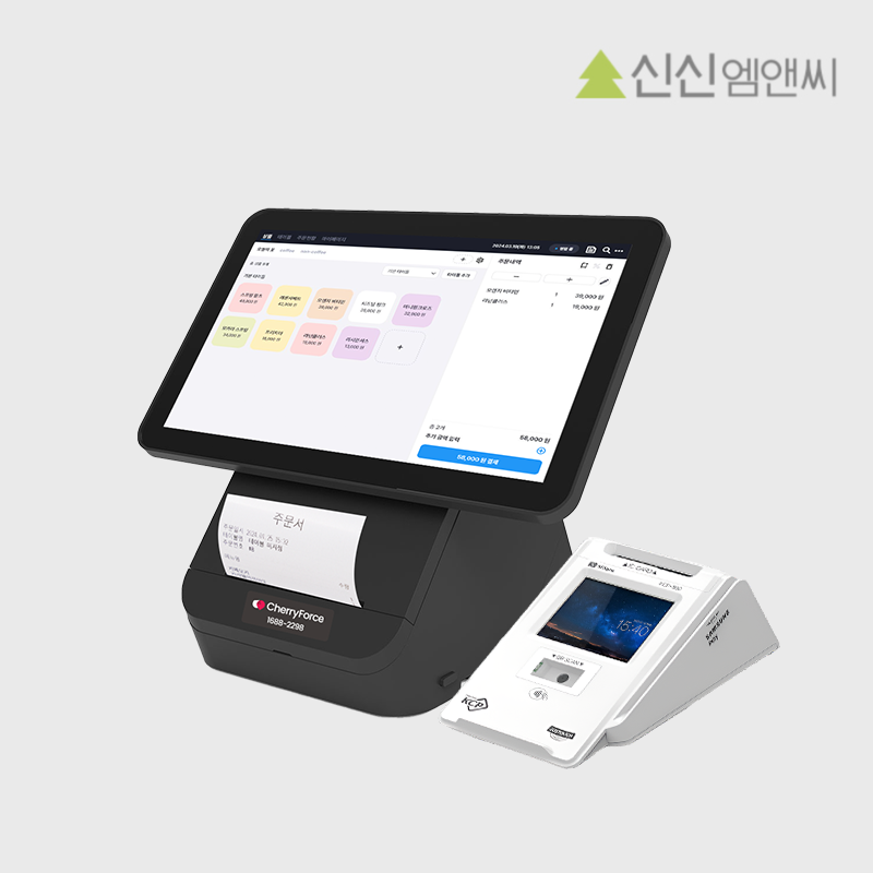 일체형 애플페이 KCP포스 체리플러스 태블릿키오스크 카드결제기 무료포스프로그램 안드로이드 - 상품 이미지