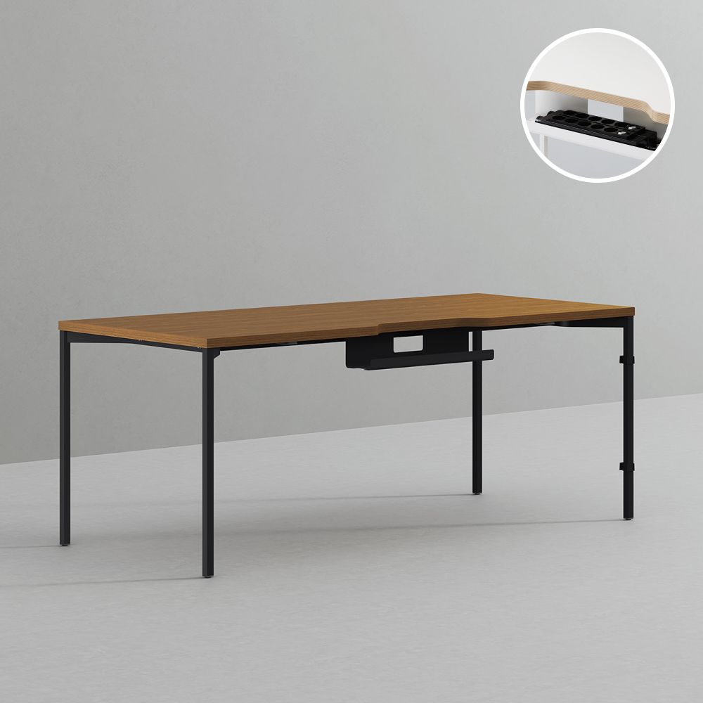 데스커 컴퓨터 책상 2.0 1800x800mm, 메이플+화이트 - 상세 이미지 3