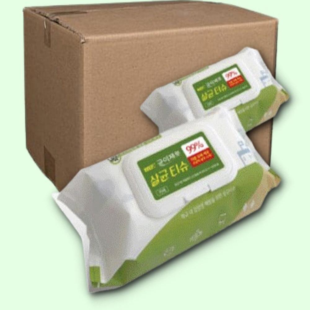 차량용 살균 소독 티슈 세균 물티슈 대용량 알코올 티슈 24개