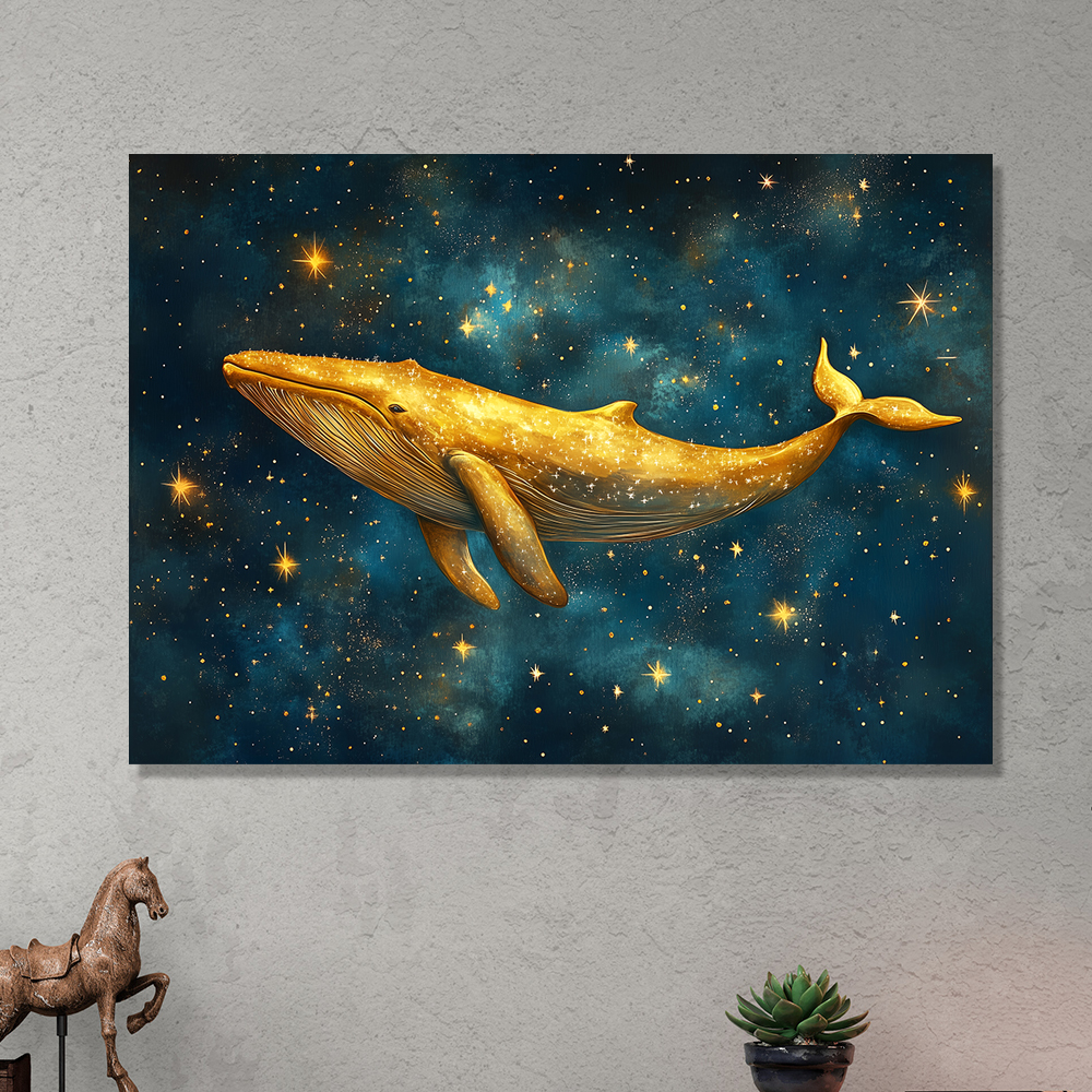 꿈결속고래 80x80cm 캔버스액자 고래그림 - 상세 이미지 5