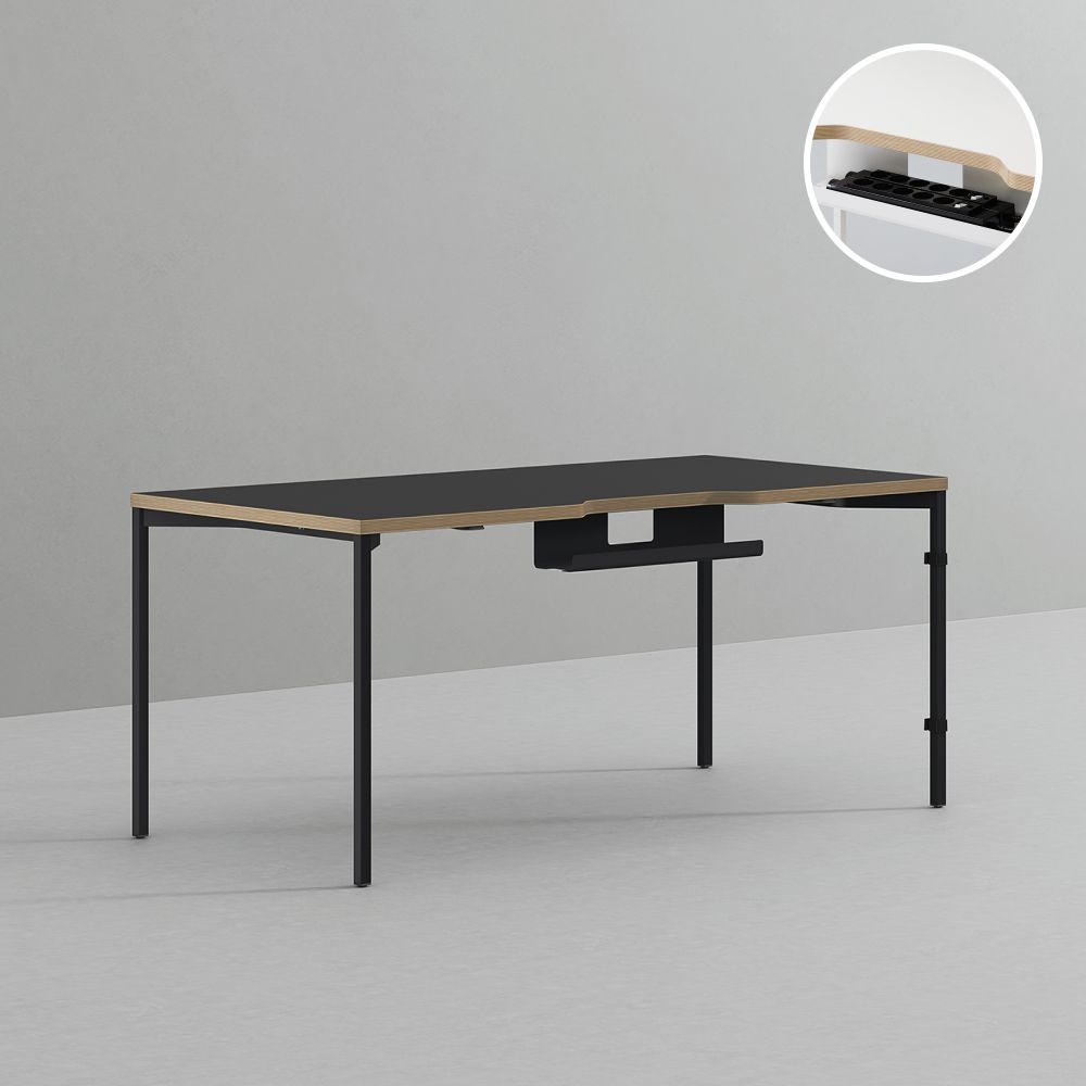 데스커 컴퓨터 책상 2.0 1600x800mm, 메이플+화이트 - 상세 이미지 2