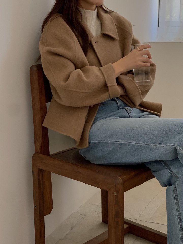 (당일)리브레 미우 더블 핸드메이드 자켓 여성 가을 겨울 출근룩 데일리룩 울카라 숏 자켓(85060) 상세 이미지 7