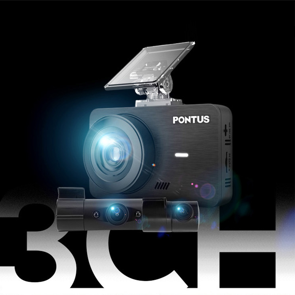 현대폰터스 KH330 3CH 페달블랙박스 적외선카메라 GPS ADAS 저전압차단