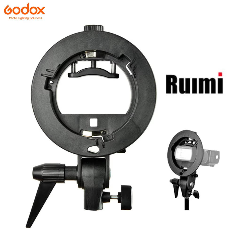 스누트 Godox S1 S 타입 내구성 플라스틱 브래킷 보웬스 마운트 홀더 스피드라이트 플래시 소프트박스 포토 스튜디오 액세서리 : 파니파니홈