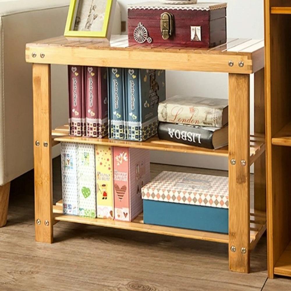 낮은 장식장 대나무 소형 진열장 소품 카페 장식장 수납 엔틱