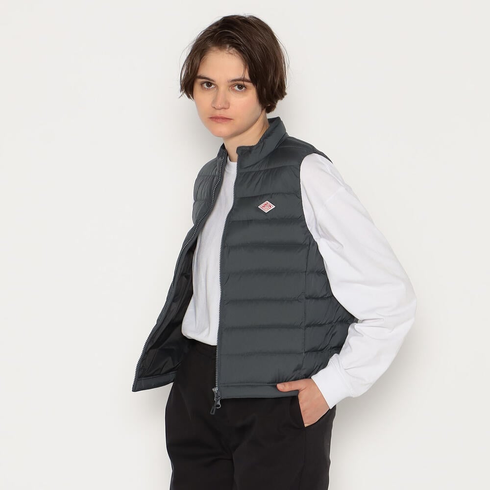 단톤 패딩 조끼 NYLON TAFFETA MIDDLE DOWN STAND COLLAR 여자 여성 경량 베스트 DNB242L101-0014 - 상세 이미지 4