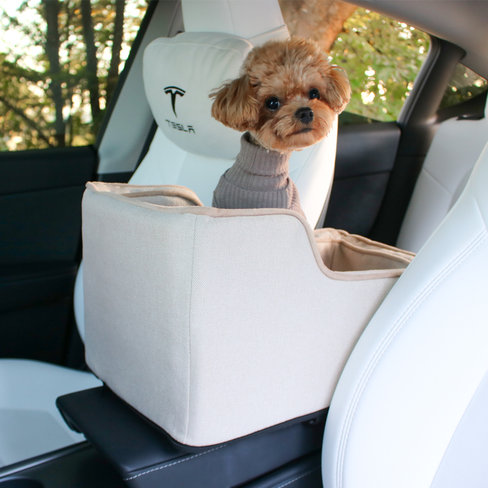 개과천선 위츠 강아지 콘솔 카시트 패브릭 개방형 드라이빙킷 이동장 소형견 차량용 외출용품