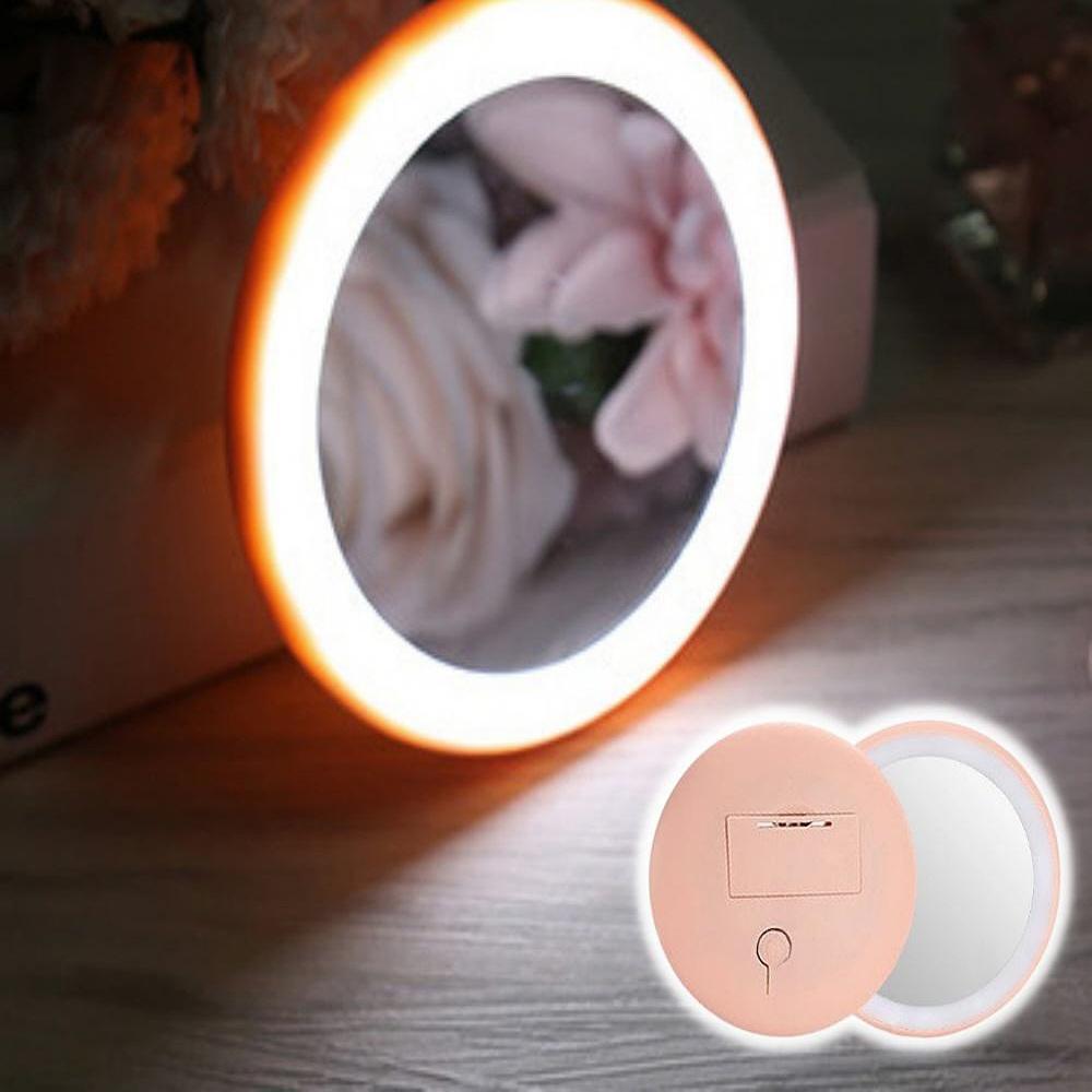 LED 거울 무선 불들어오는 거울 화장대 위 거울 - 메인 이미지