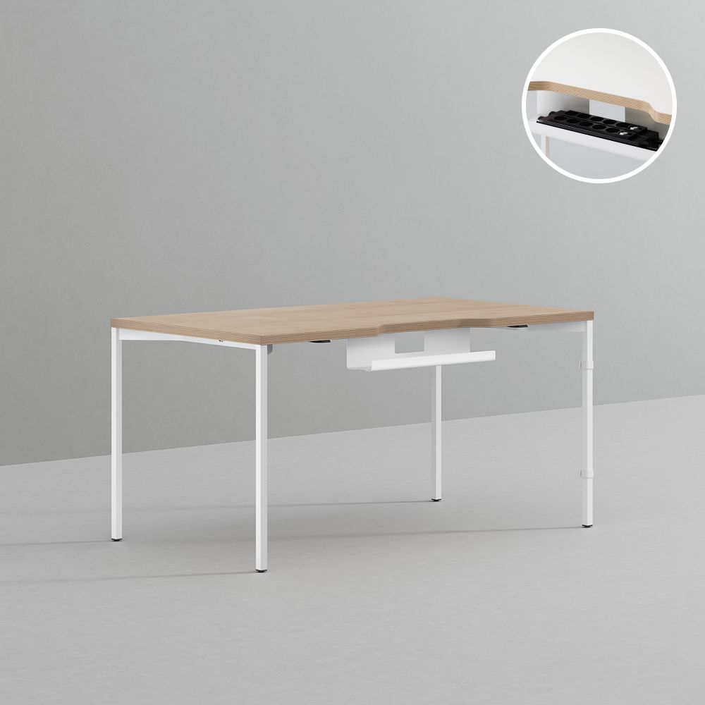 데스커 컴퓨터 책상 2.0 1400x800mm, 화이트 - 상세 이미지 4