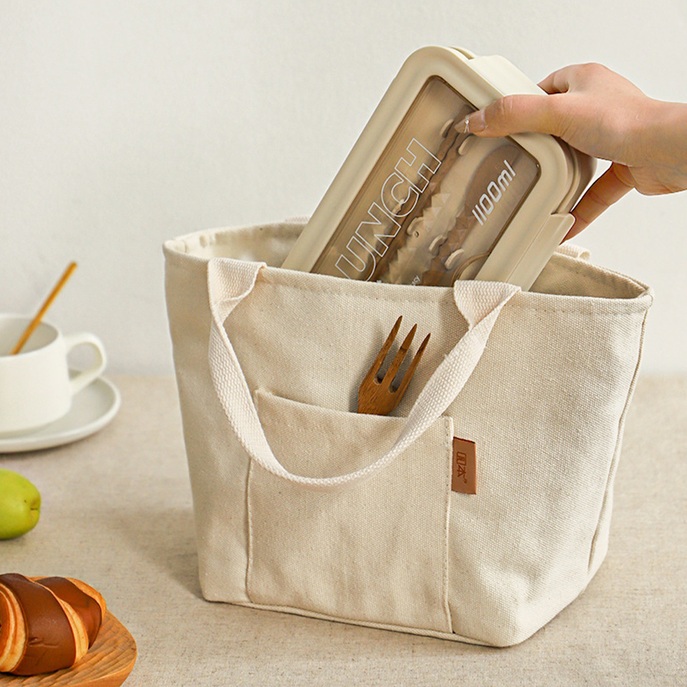 캔버스 보온보냉 도시락가방 소풍 초등 피크닉 직장인 런치백 이유식가방