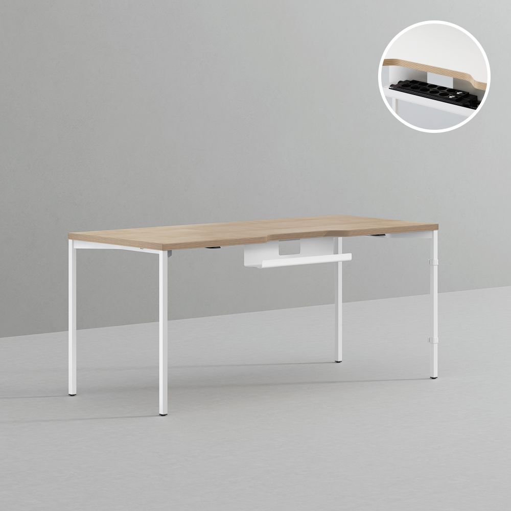 데스커 컴퓨터 책상 2.0 1600x700mm, 모던아카시아 - 상세 이미지 4