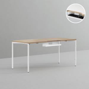 데스커 컴퓨터 책상 2.0 1600x700mm, 화이트 솔직 후기 | 실제 배치 사진 포함 - 상품 이미지 4