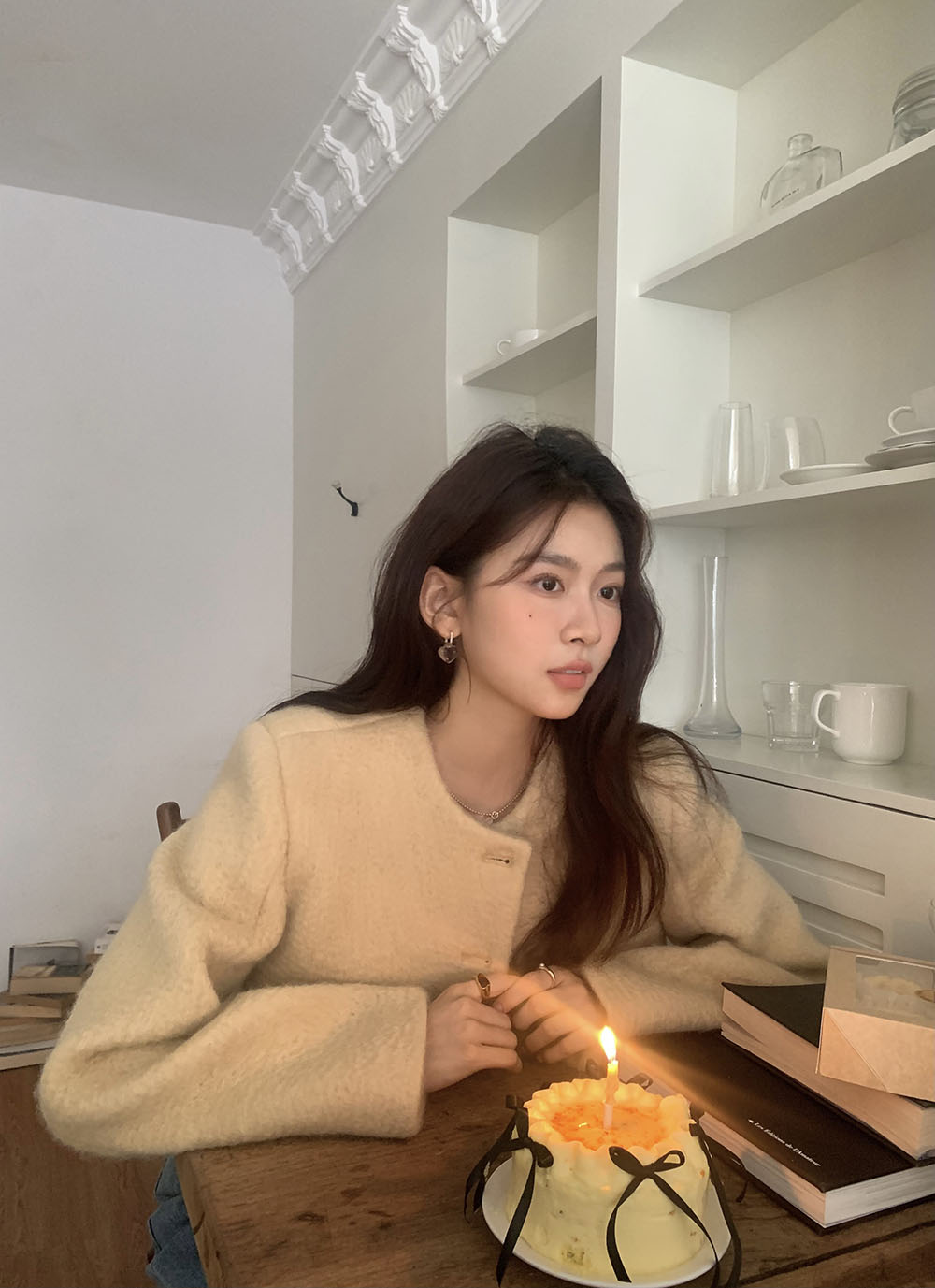 바배🚀너도나도템💖이브 노카라 버튼 울 숏 코트 재킷(2color) 상세 이미지 26