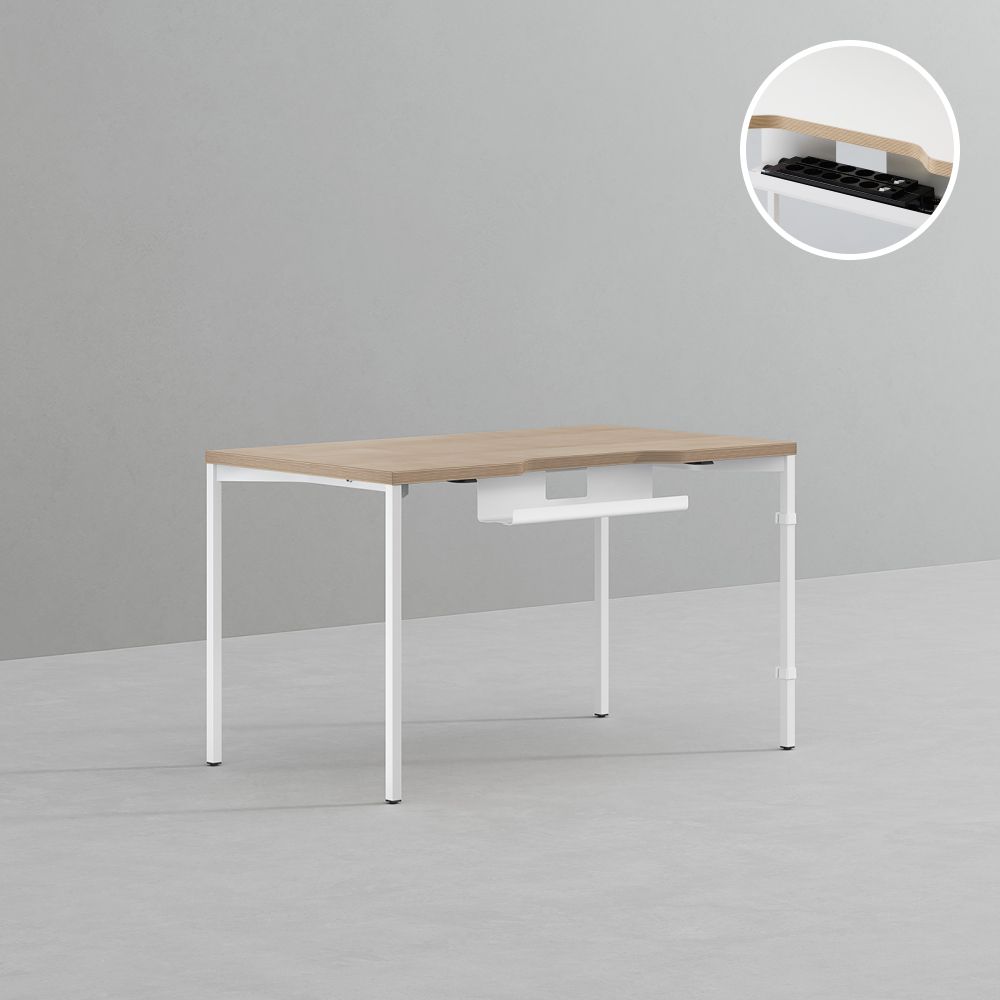 데스커 컴퓨터 책상 2.0 1200x700mm, 메이플+빈티지블랙 - 상세 이미지 5