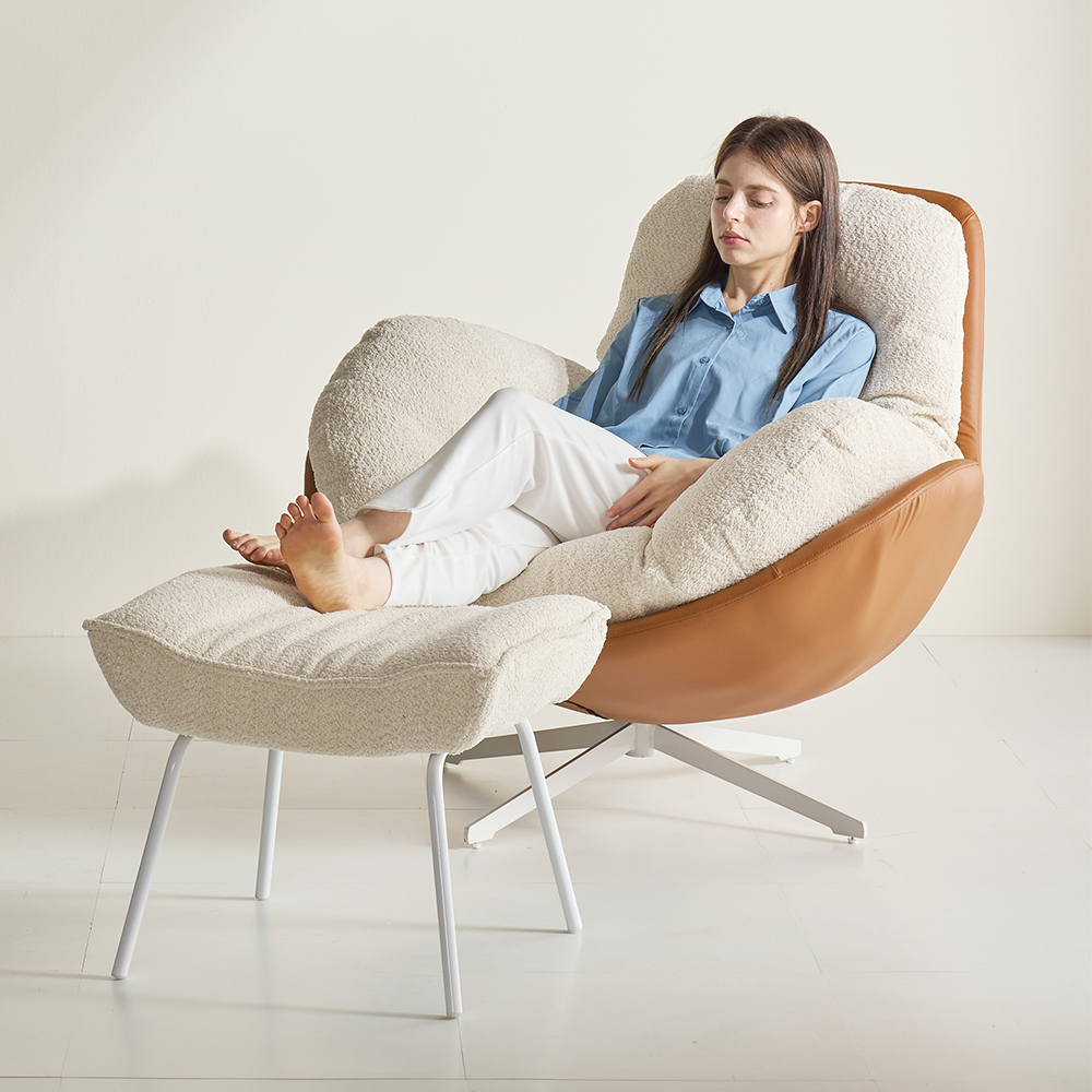 1인용 패브릭 안락 수유 의자 360도 회전 쇼파 SF-002